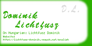 dominik lichtfusz business card